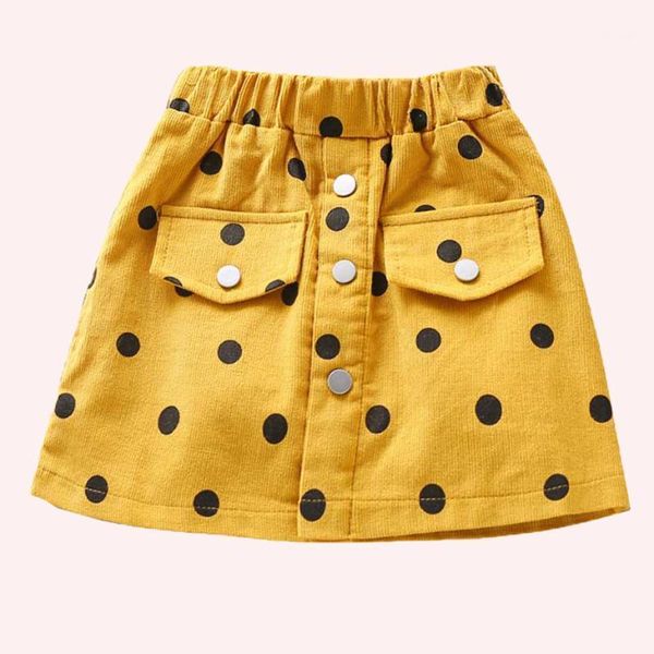 

skirts 2021 summer kids skirt dot pattern baby girls single-breasted a-line for spring novelty clothes1, Blue