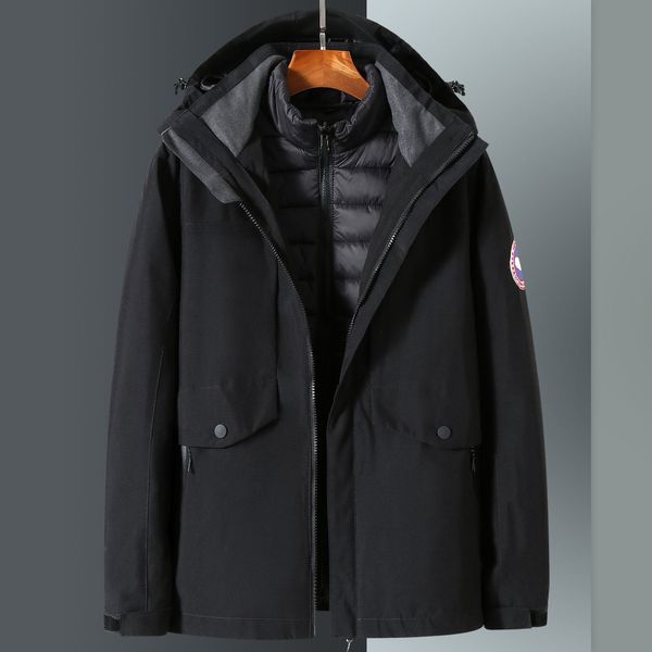 

men's outerwear jackets winter cotton padded clothes down jaet large two piece, Black;brown