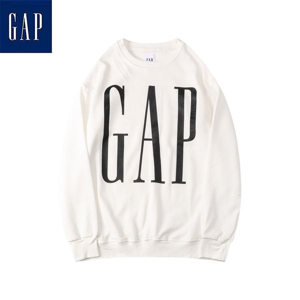 

brand hoodie autumn winter gap sweater for men women couples thin casual thorn sleeve cover head pure cotton round neck, Black
