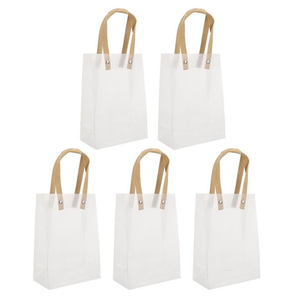

gift wrap 5pcs transparent tote bags packaging wedding candy storage