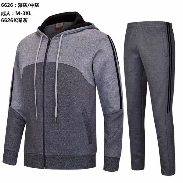 

spring and autumn brand fashion men's two-piecesports wear hooded outdoor sports pants track suit gym clothing, White;black
