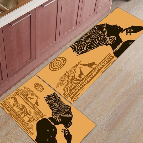 

cushion/decorative pillow 2pcs/set anti-slip kitchen carpet doormat african women floor mat hallway portch rug indoor door mats
