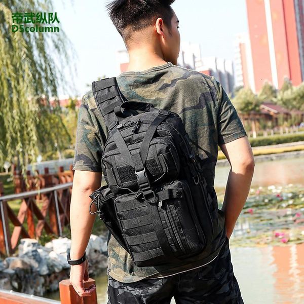

outdoor bags army fan tactical chest bag water resistant camp hiking travel shoulder men womens military cross-body messenger