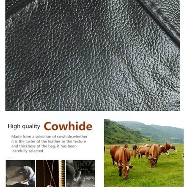 

accessories explosive leather bags fashion men's clutches cowhide portable wallets zipper business me v5c7