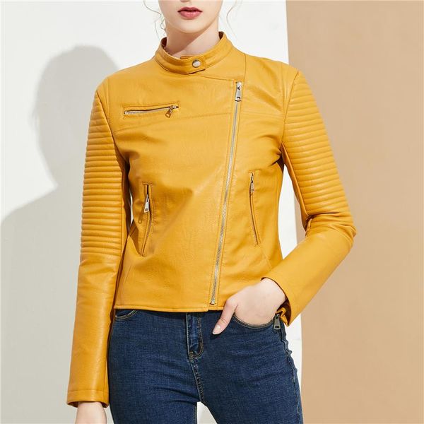 

women's leather & faux 2021 temperament jacket, Black