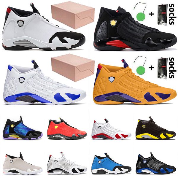 

with box jumpman 14 14s mens retro high men basketball shoes graphite university gold hyper royal gym red desert sand black toe sports train