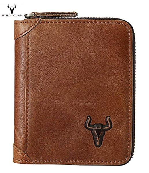 

fashion men wallets card holders vertical mony bag zipper short purse cowhide rfid male, Red;black