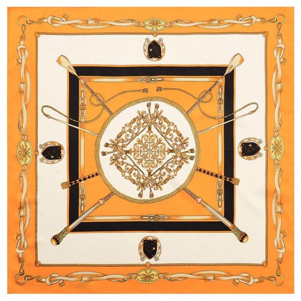 

scarves 40 kinds of classic chain pattern printing women silk scarf 60cm square foulard lady's neck design fashion girl necessary, Blue;gray