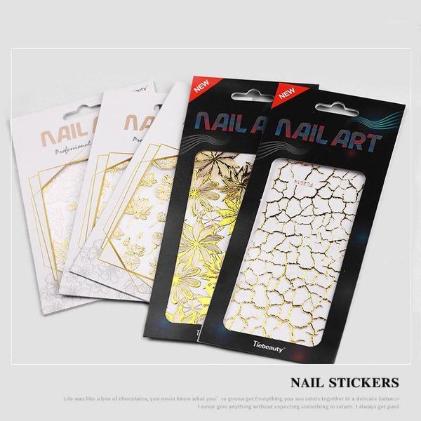 

1pcs stamping 3d nail applique wave line design glue metal sticker art decal decoration ae016 stickers & decals1, Black