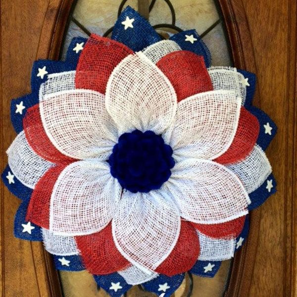 

decorative flowers & wreaths independent day wreath door decoration patriotic hanging for front fourth of julys garlands and veterans home d