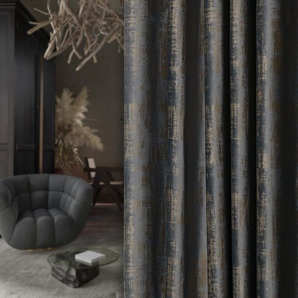 

modern simple blackout curtain for bedroom high-end luxury classical bronzing velvet curtains living room window & drapes