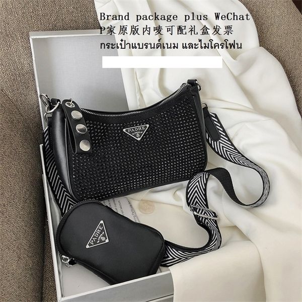 

purse new three one armpit bag style diamond inlaid single shoulder messenger bag