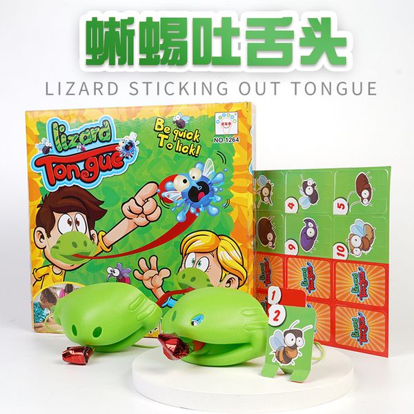 

Greedy Chameleon Game Lizard Spit Tongue Toys Children Interactive Funny Game Family Party Game Novelty and funny toys