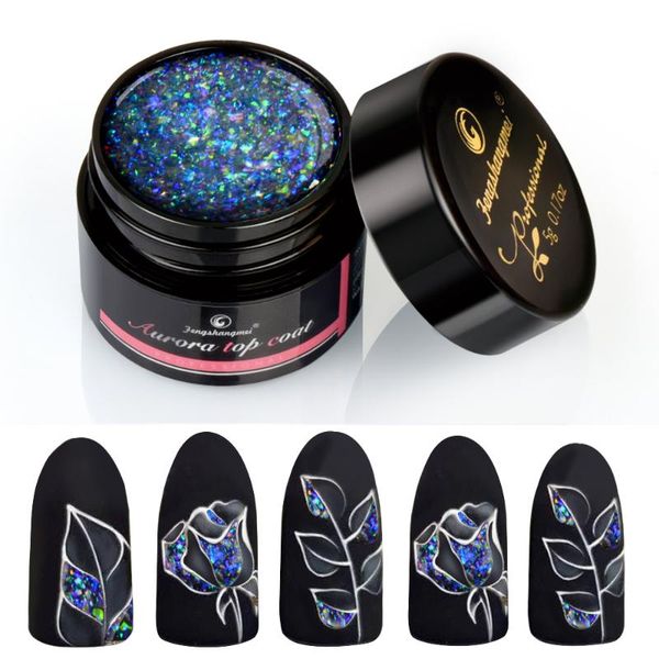 

nail gel 5g professional hybrid varnish aurora coat lacquer long-lasting glitter polish with sparkles, Red;pink