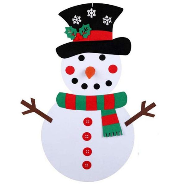 

christmas decorations children diy felt snowman tree decoration ornament