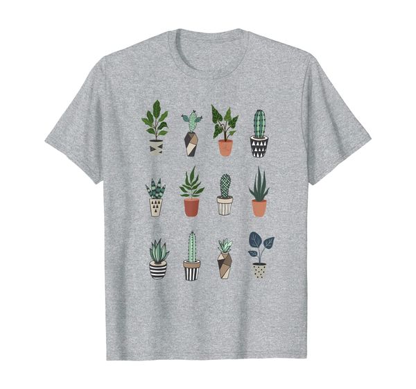 

succulent cactus plant lover leaf t-shirt, White;black