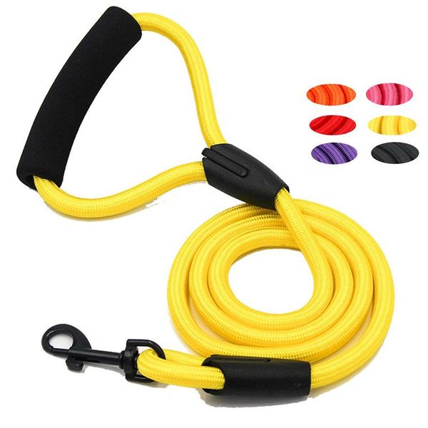

1pcs s/m/l/xl traction rope dog leash nylon portable pet supplies for running walk train multicolors durable collars & leashes