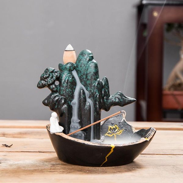 

fragrance lamps s backflow incense burner waterfall ceramic smoke censer handicraft home decor wholesale drop arrival