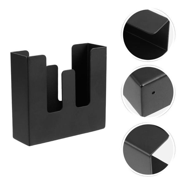 

pc rustproof napkin holder practical stainless steel dispenser (black) rings