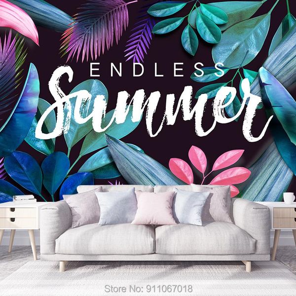 

wallpapers custom 3d mural wallpaper tropical plant flamingo banana leaf po wall paper for kids girls room bedroom decor painting
