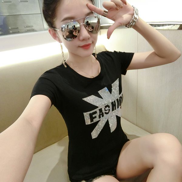 

T-shirt 2021 summer women's top short sleeve casual new fashion Korean T-shirt slim, White
