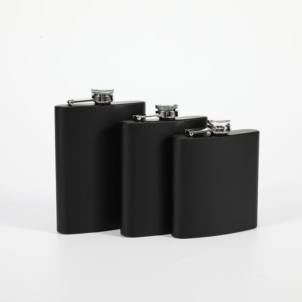 

flask flagon stainless steel wine bottle 678 oz black matt paint outdoor portable