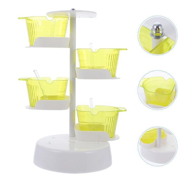 

storage bottles & jars 1pc novel seasoning box kitchen container spice with spoon