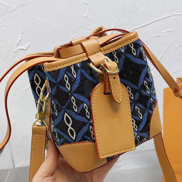 

designers women crossbody bag bucket bags handbags fashion denim canvas series patchwork color letter shoulder bags purses