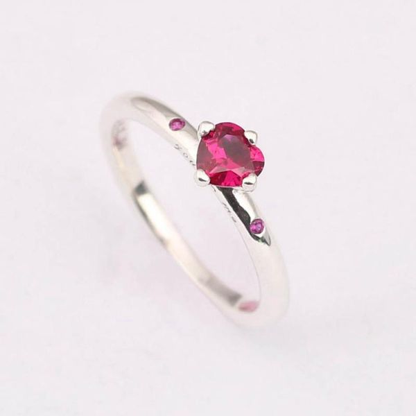 

cluster rings s925 ring for women you & me lovers girl finger red cz birthday gift lady jewelry, Golden;silver