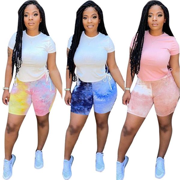 

women's tracksuits white o nekc short sleeve bro and 2 pieces set tight club party lady fashion, Gray