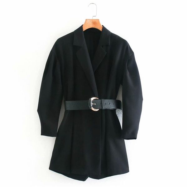 

women summer casual playsuit bodysuit jumpsuit long sleeve sashes black female office lady elegant rompers overalls clothes 210513, Black;white