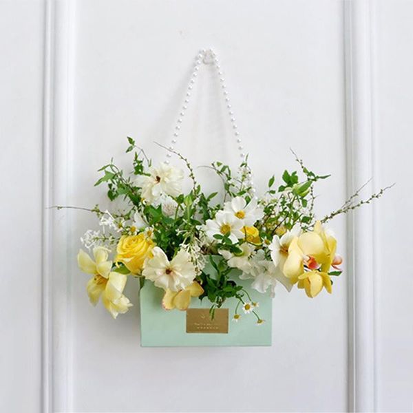 

1pc pearl portable flower box exquisite rose decoration diy for valentine's day mother's arrangement gift wrap