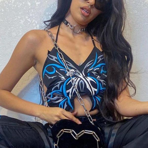 

fashion women crop solid butterfly shape backless camisole sleeveless halter vest blusas women's tanks & camis, White