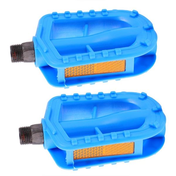 

bike pedals 1 pair ultralight kids anti-slip rubber safety children cycling (blue)