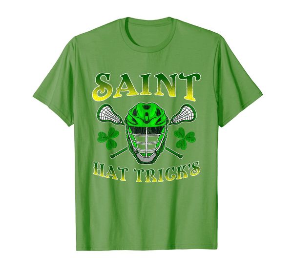 

funny lacrosse t-shirt irish st patricks day distressed gift, White;black