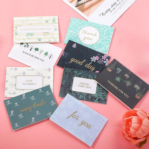 

card solid greeting thank you cards envelopes postcards aesthetic romantic set