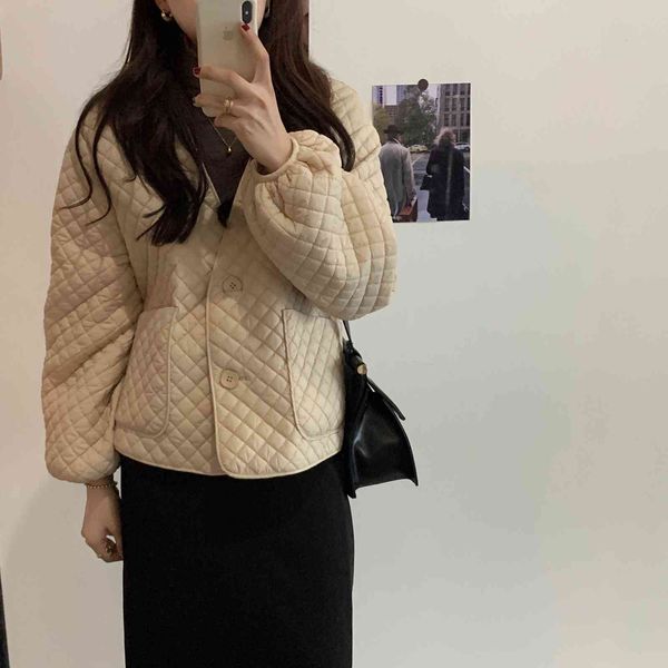 

downs elegant winter girls casual jacket beige loose outwear female women stylish coat warm streetwear sweet, Black