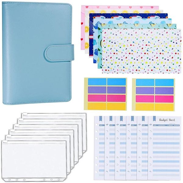 

gift wrap a6 budget binder 12 patterns money envelopes with expense sheets & self-adhesive label