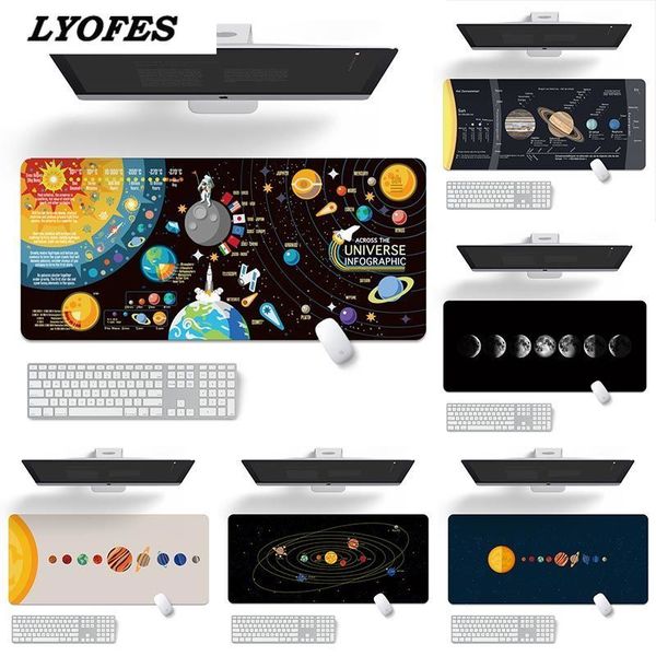 30 * 80 cm grande almofada universo starry céu família laptop gamer mesa de borracha mousepad tapete