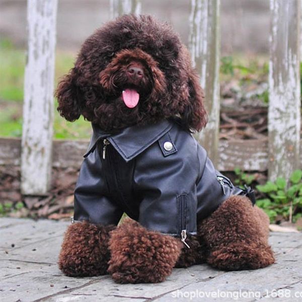 

dog apparel pet coat pu leather jacket soft waterproof cloth outdoor puppy outerwear winter warm clothes (xxs-5xl)