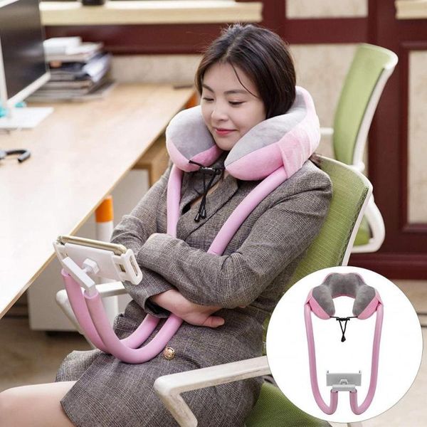 

other bath & toilet supplies 50%u shaped pillow neck rest soft cushion with adjustable phone holder bracket