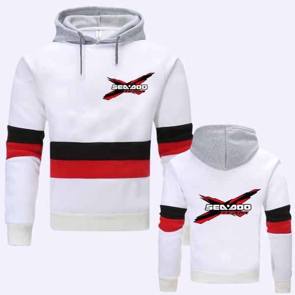 

men's hoodies & sweatshirts 2021 seadoo men classic style zip casual fashion cotton winter long sleeve hooded put together delicate, Black