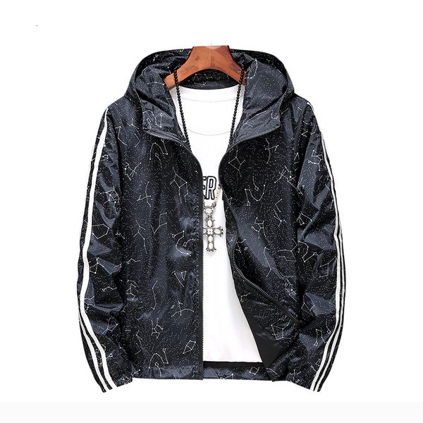 

men's jackets jacket spring fashion stripe male with hoodie casual s man's thin outwear i5y2, Black;brown