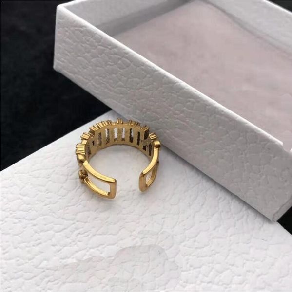 

70% off home dijia 2021 new diamond ring for women jad letter star same, Golden;silver