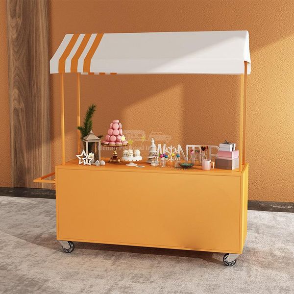 

product display shelf supermarket goods snacks trolley mobile kiosk small business vending cart atv parts