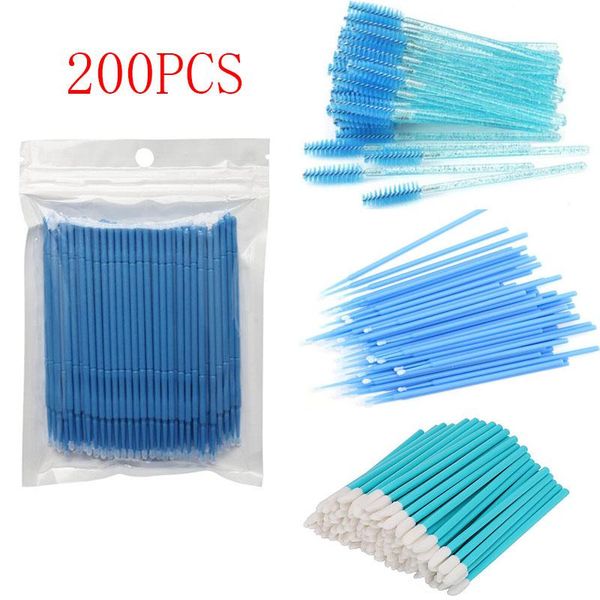 

makeup brushes 200pcs eyelash brush disposable cotton swab micro lip eyebrow mascara wand applicator spoolers eye lashes cosmetic