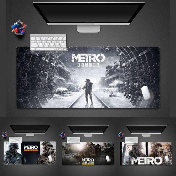 

mouse pads & wrist rests metro gamer rubber durable deskmousepad table protect office large mat pad x xl non-slip laptop