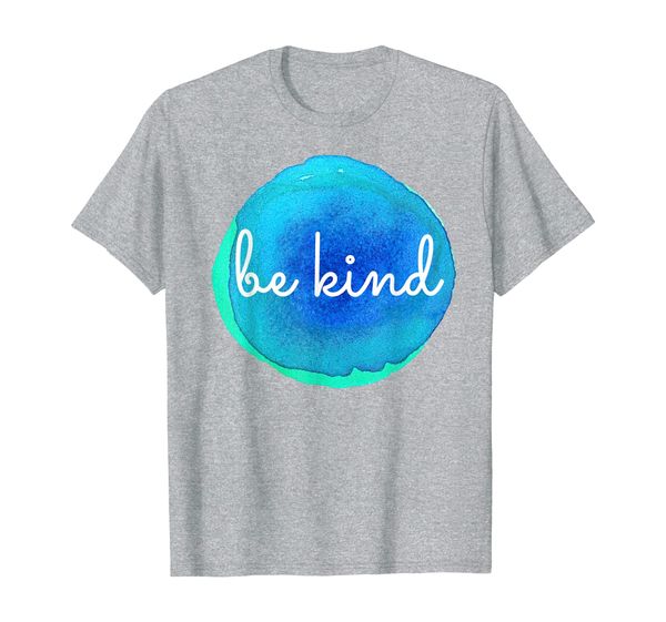 

be kind - blue watercolor kindness gift t-shirt, White;black