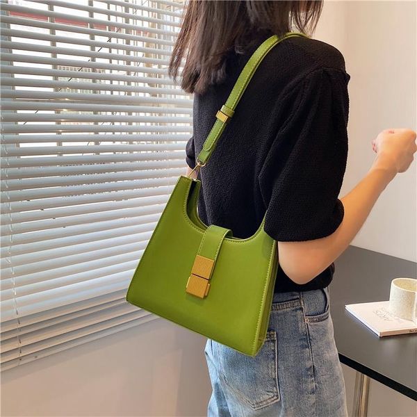

evening bags green small pu leather armpit crossbody bag for women 2021 summer female travel fashion solid color shoulder handbags