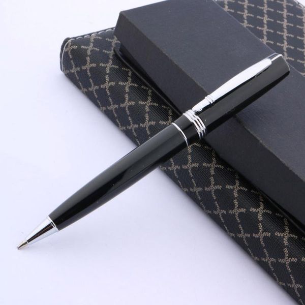 

ballpoint pens fashion silver office metal black gift pen, Blue;orange